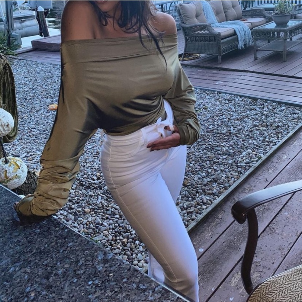 Multi Way Olive Green Stretchy Bodysuit - Picture 2 of 7